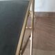 Lot de 4 chaises  pliantes - dossier et assise vert d'eau - structure métal doré -Chaisor