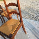 Suite of 6 Louis XV-style mulched chairs