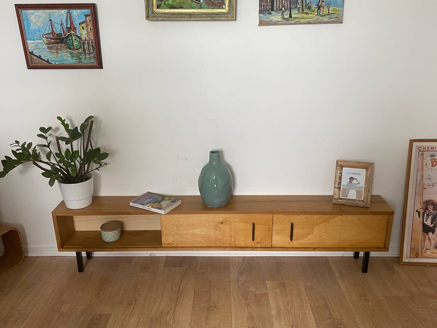 Light oak solid wood sideboard