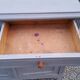 Parisian buffet patina gray 2 doors 2 drawers in solid poplar