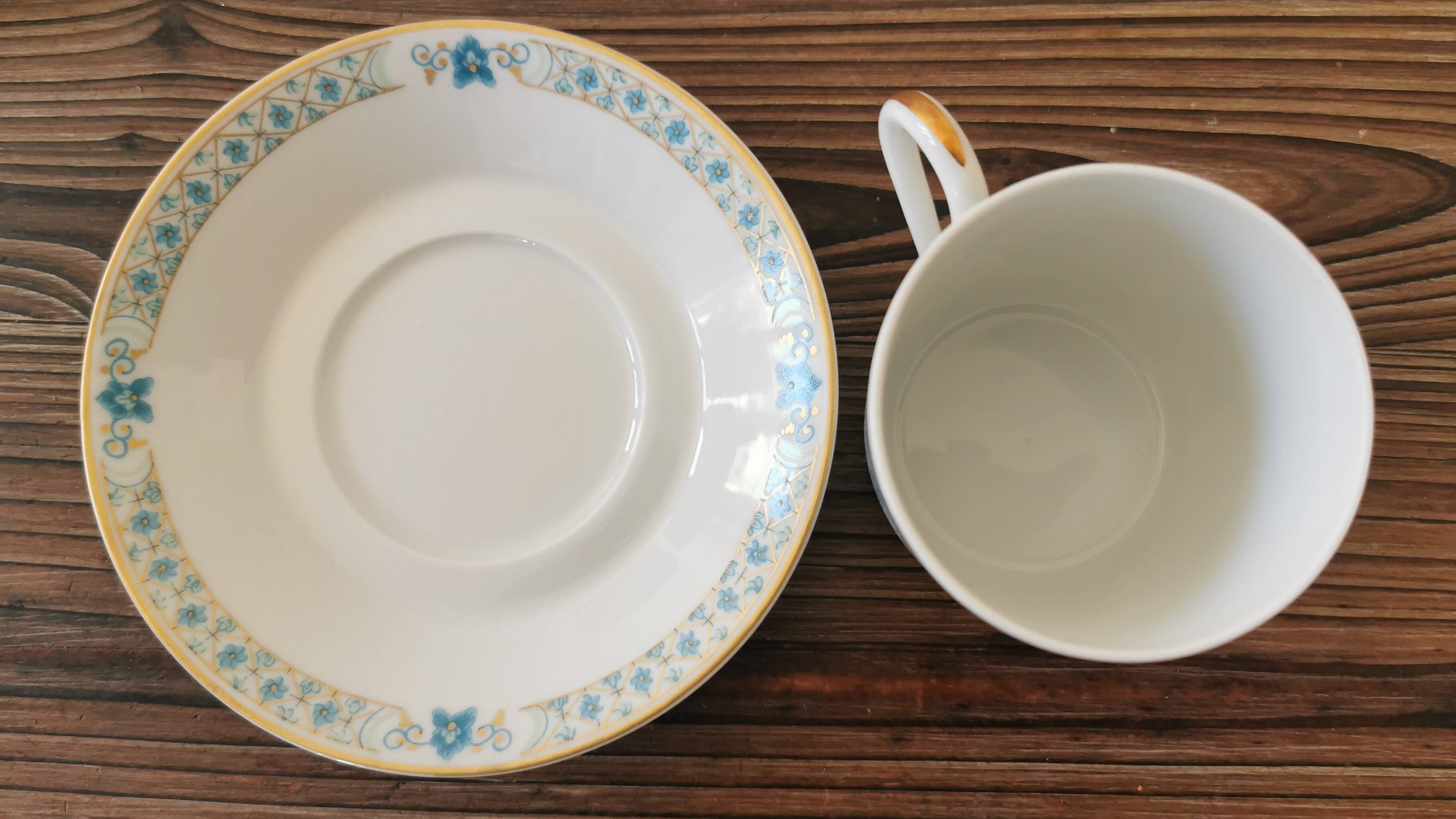 2 tasses à café et sous-tasses Haviland Limoges Nankin