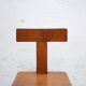 Vintage brutalist wooden T chair
