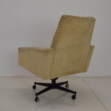 Fauteuil pivotant avec roulettes du milieu du siècle années 1970
