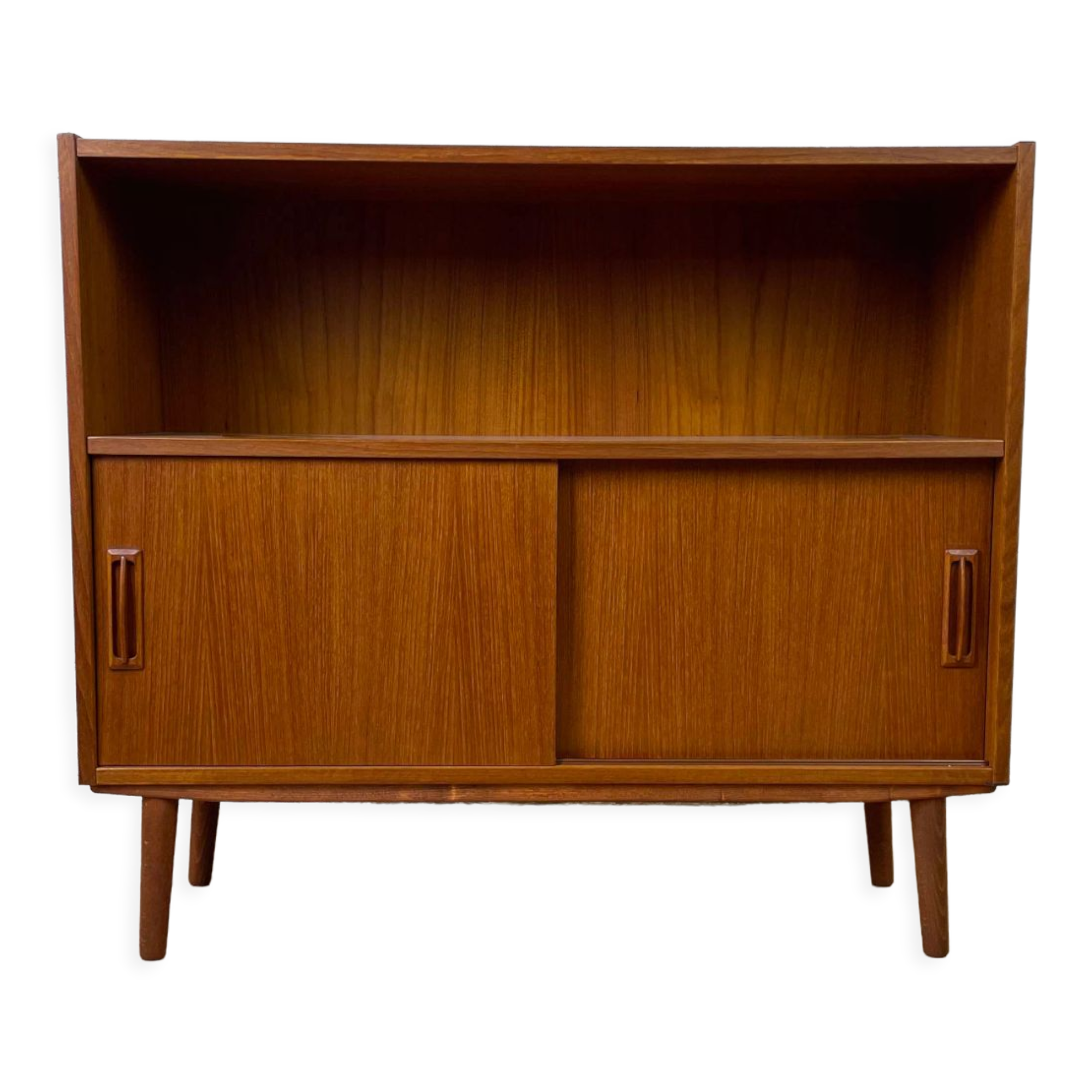 Vintage scandinavian teak sideboard bookcase, 60s