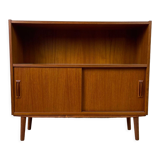 Vintage scandinavian teak sideboard bookcase, 60s