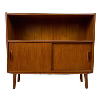 Vintage scandinavian teak sideboard bookcase, 60s