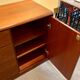 Chest of drawers, buffet with 3 drawers, 1 door in dark wood, France 1982