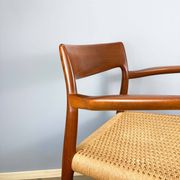 Danish armchair by Niels Otto Møller, teak and paper cord, 1960s