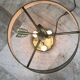 XIXth Kettle lamp with three lights in gilt bronze and brass.