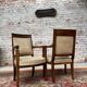 Pair of mahogany armchairs Empire XIXth century