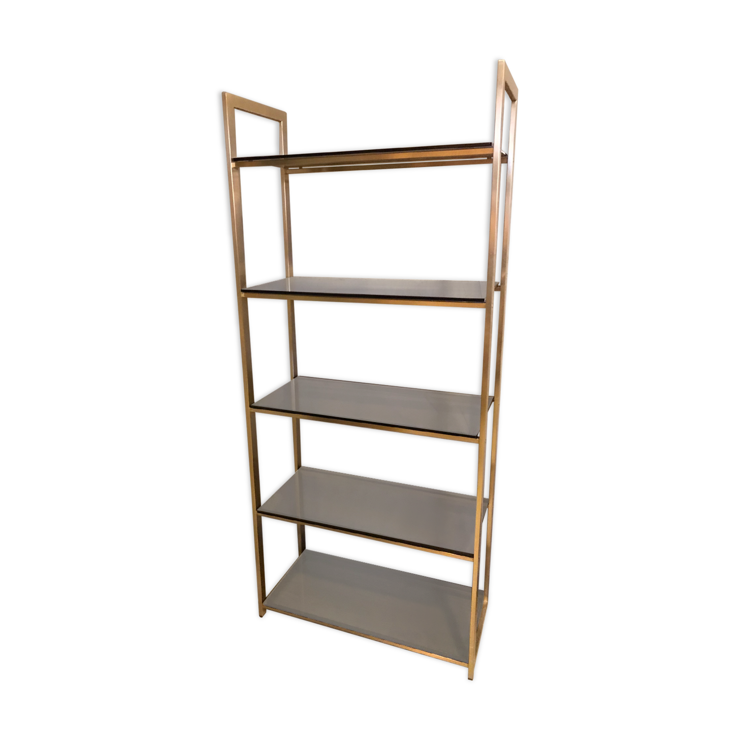 Brass and glass shelf