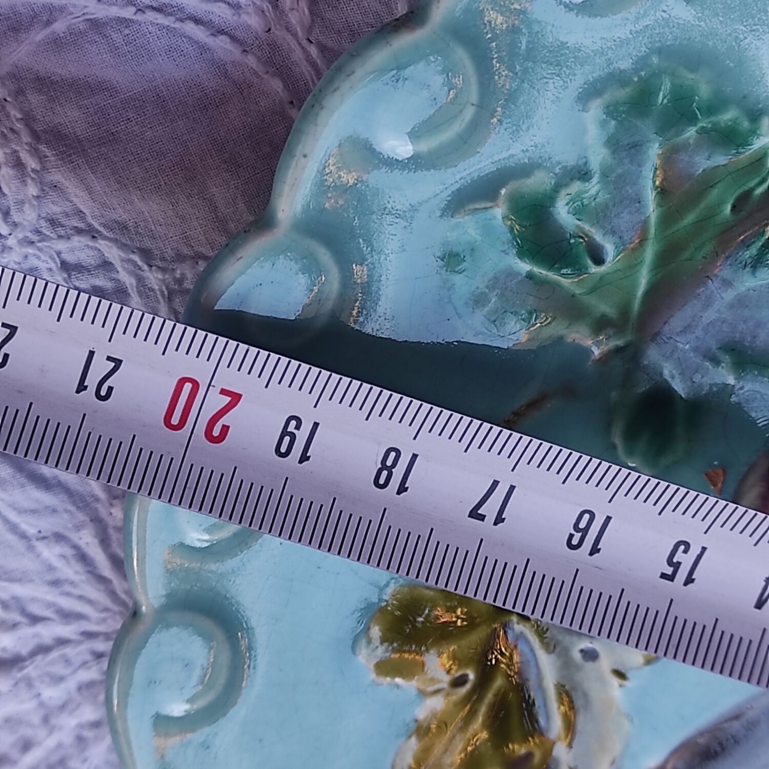 Slip plate Majolica Sarreguemines