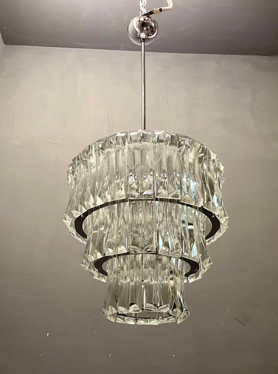 Mid-century italian murano glass chandelier