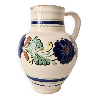 Pichet à eau, vase en grès vintage de style portugais