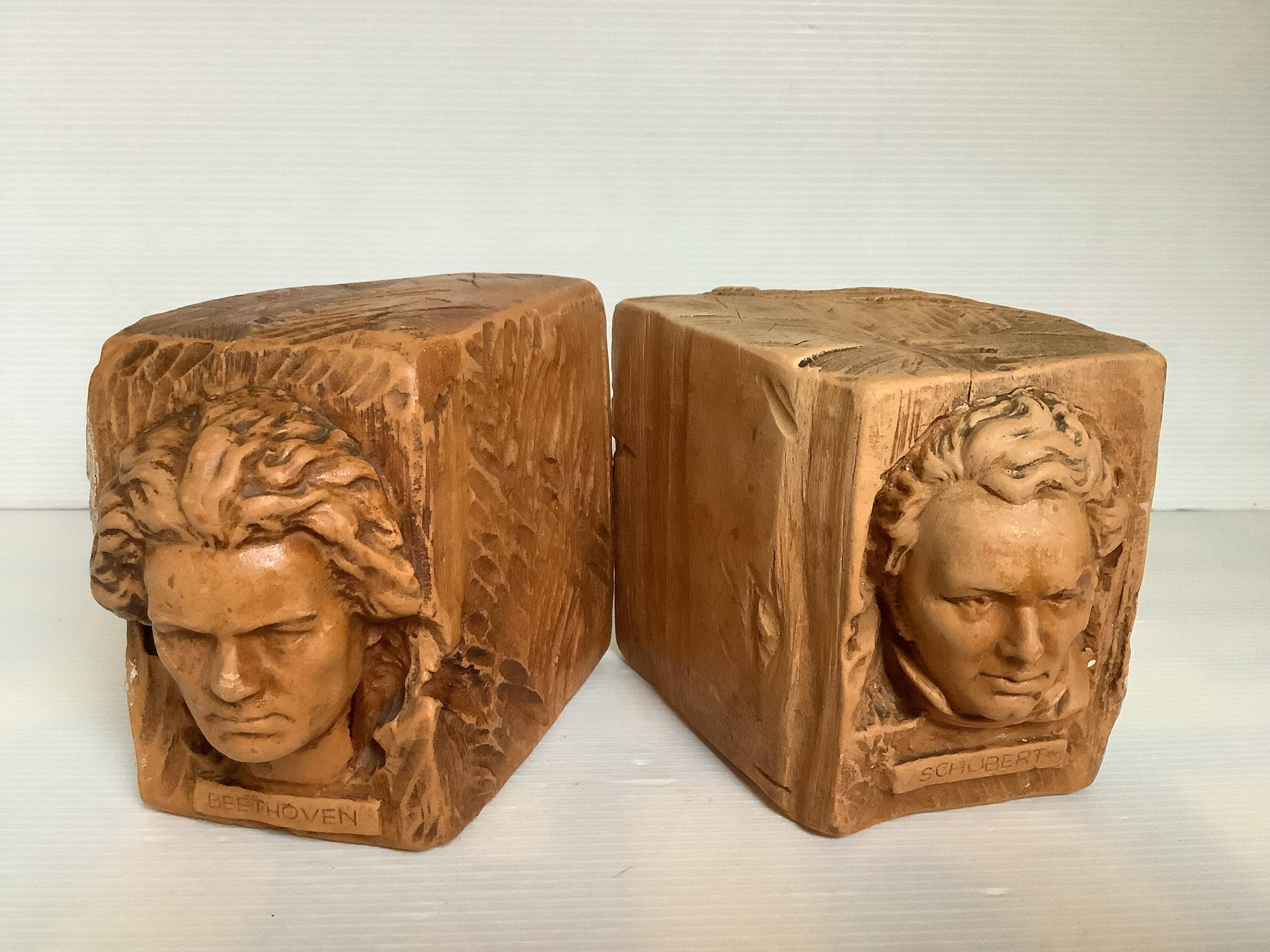 Pair of bookends musicians composers