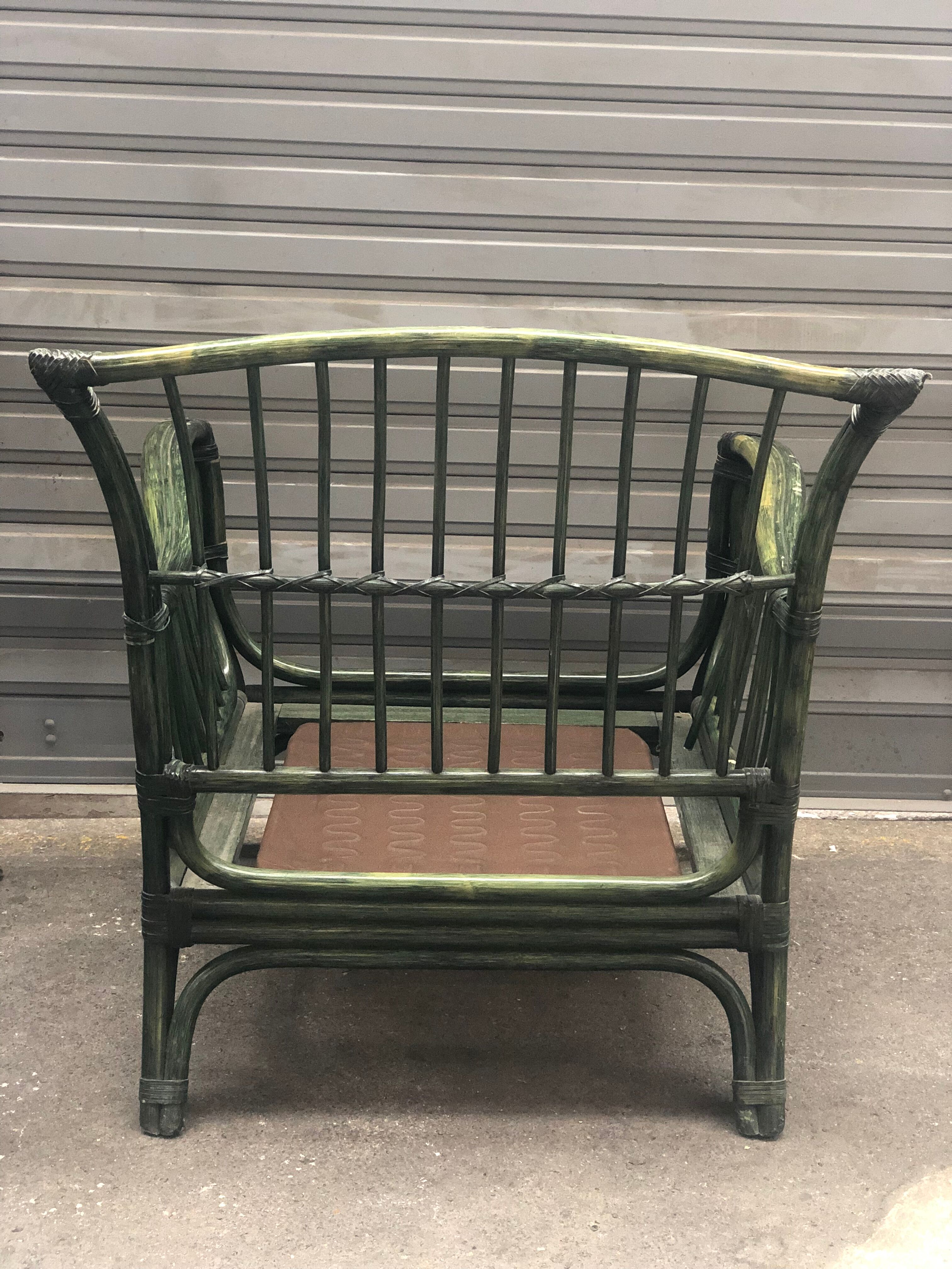 Paire de fauteuils en rotin