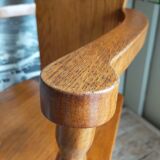 Art-popular armchair 50s in solid wood