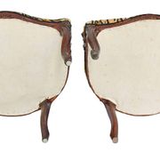 Paire de fauteuils cabriolet de style Louis XV