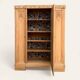 Parisian Art Deco style wardrobe in solid raw oak, 1950