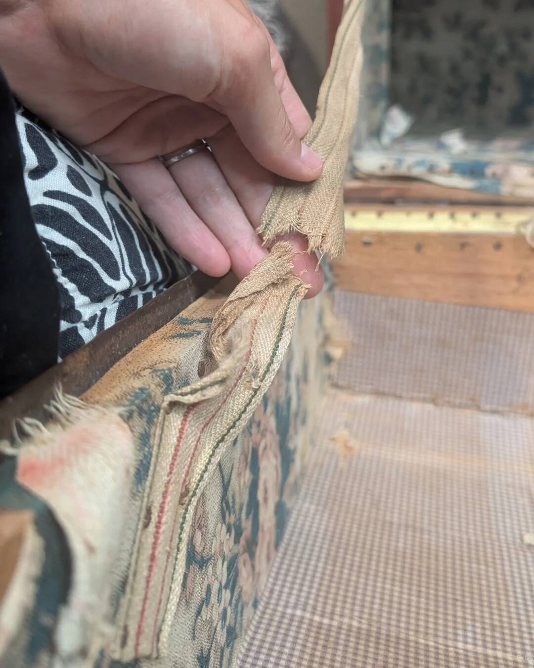 Antique chest hand-painted