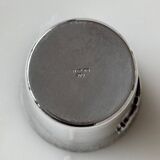 Set of 3 small silver 970 sterling cups with enamelled flags from the 20th century.