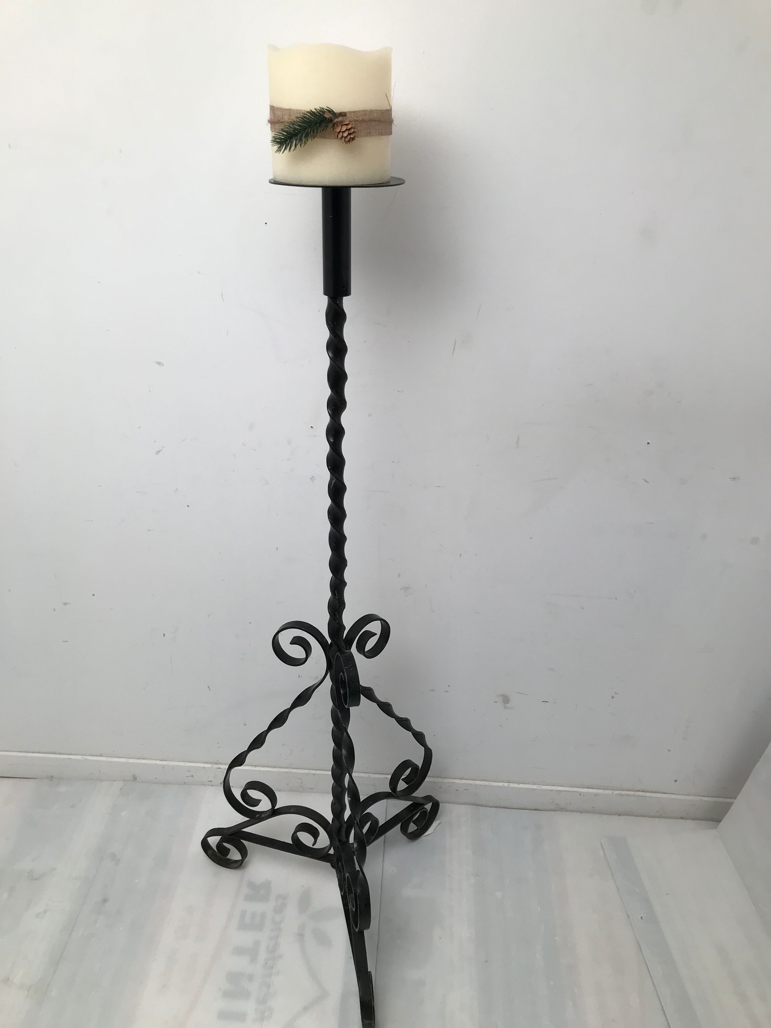 Wrought iron candle holder 60s