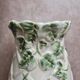 Large vintage Portuguese vase FG Trompe-l'œil vase with raised ivy decoration