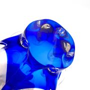 Cup Hospodka Chřibská Cristal Bohême Bleu Cobalt and Opaline Circa 60