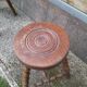 Vintage turned wooden harness or stool from the 1950s