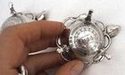 2 solid silver ashtrays, Brazil, 2 pieces of 1000 Reis 1859 + 1860.