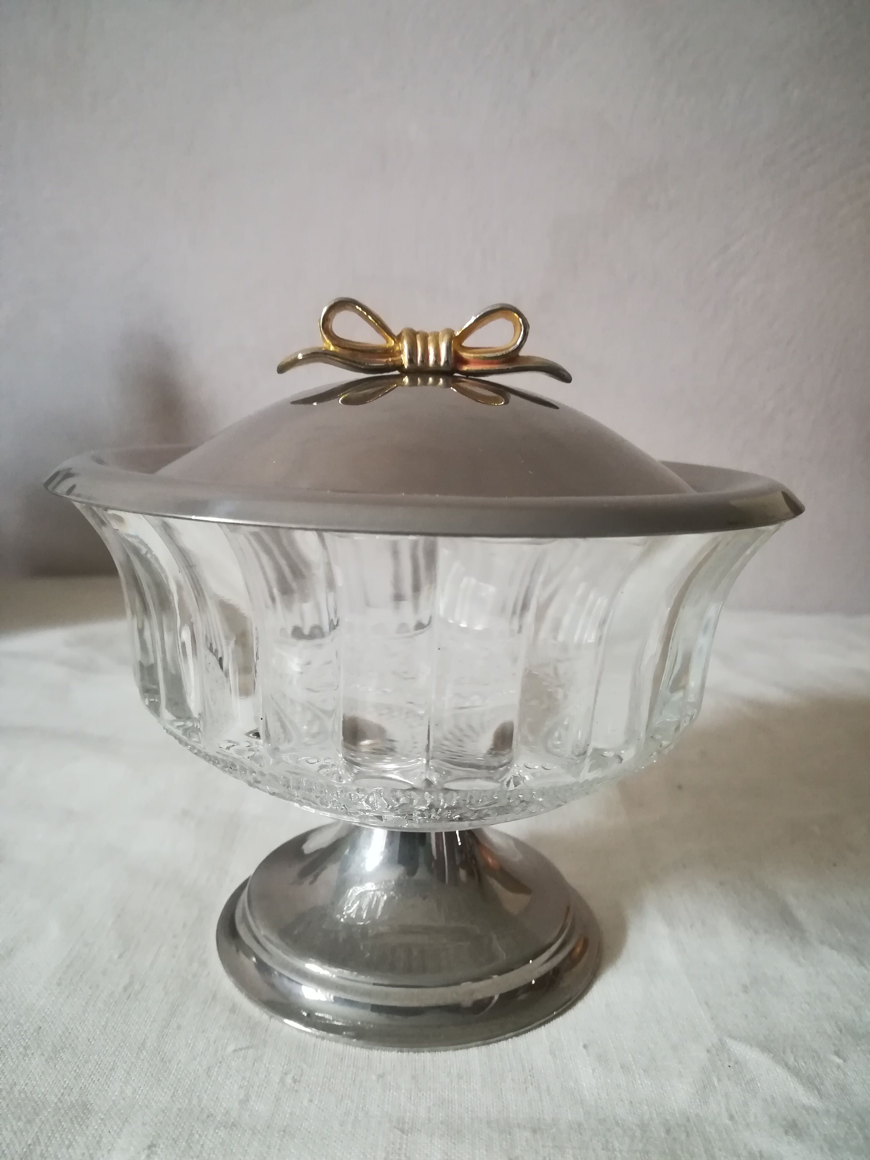 Glass and metal candy