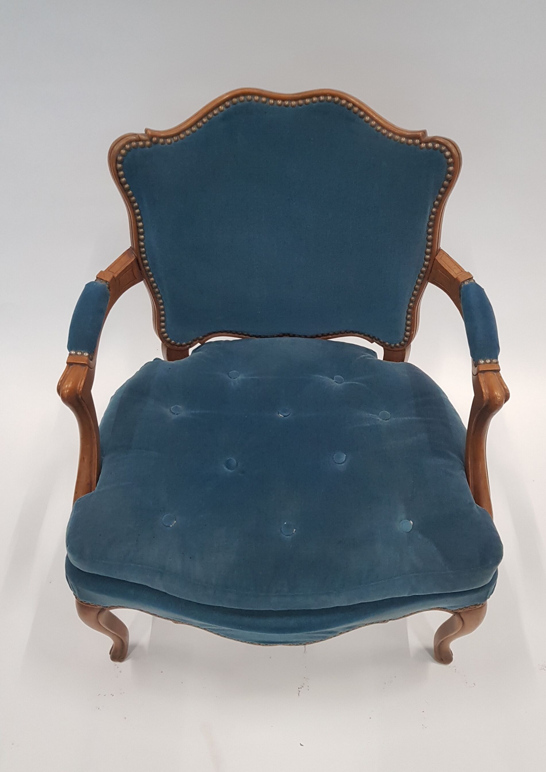Fauetuil convertible shepherdess style Louis XV blue