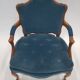 Fauetuil convertible shepherdess style Louis XV blue