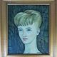 Mid 20th Century Portrait of a Woman Oil Painting