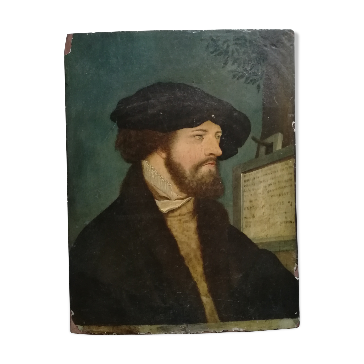 Portrait oil on wood