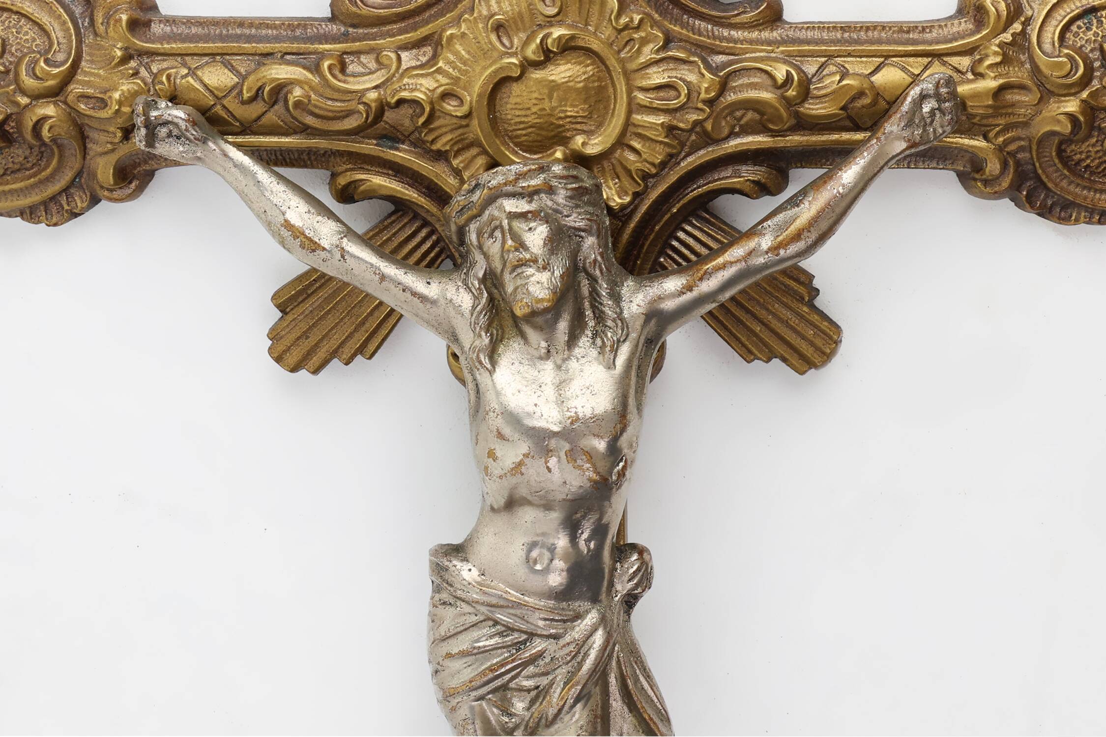 Copper Crucifix, Devotional Craftsmanship, Belgium ca. 1900