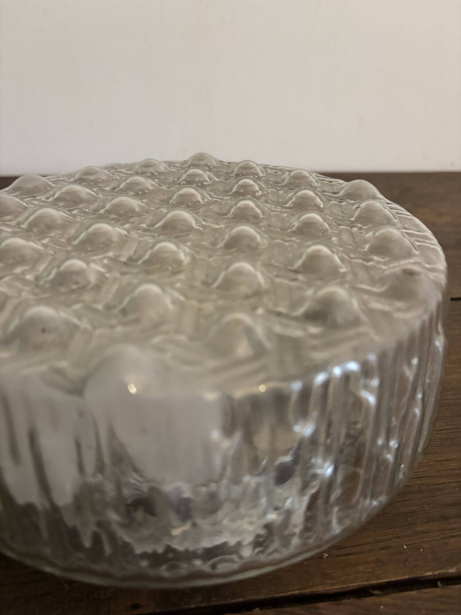 Vintage Italian glass relief ceiling light "Bubble" – 1970s style