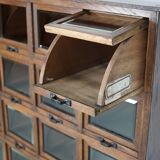 Meuble de mercerie ancien en chêne allemand, années 1920/30