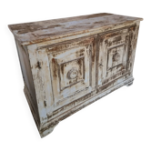 Buffet ancien français en pin avec patine vieillie, vers 1870–1900