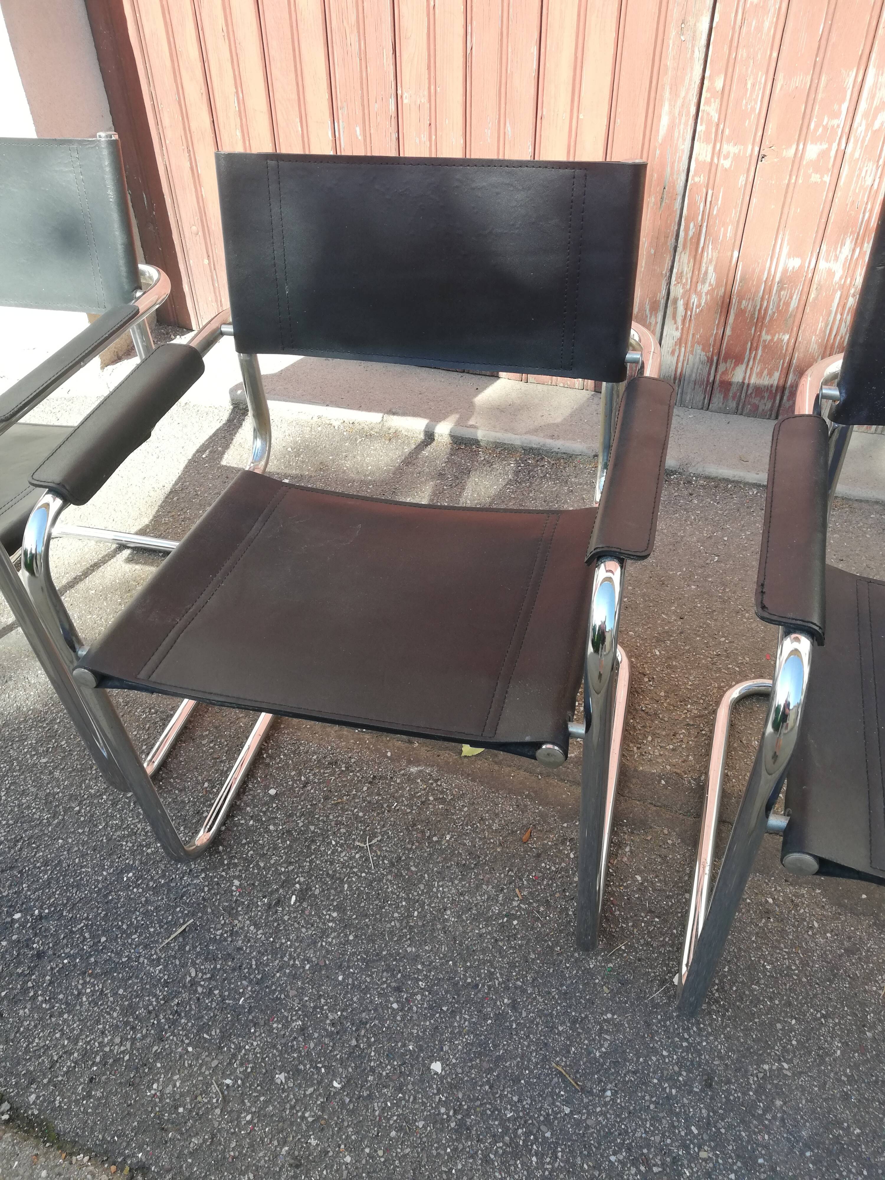 Set de 4 fauteuils vintage cantilever