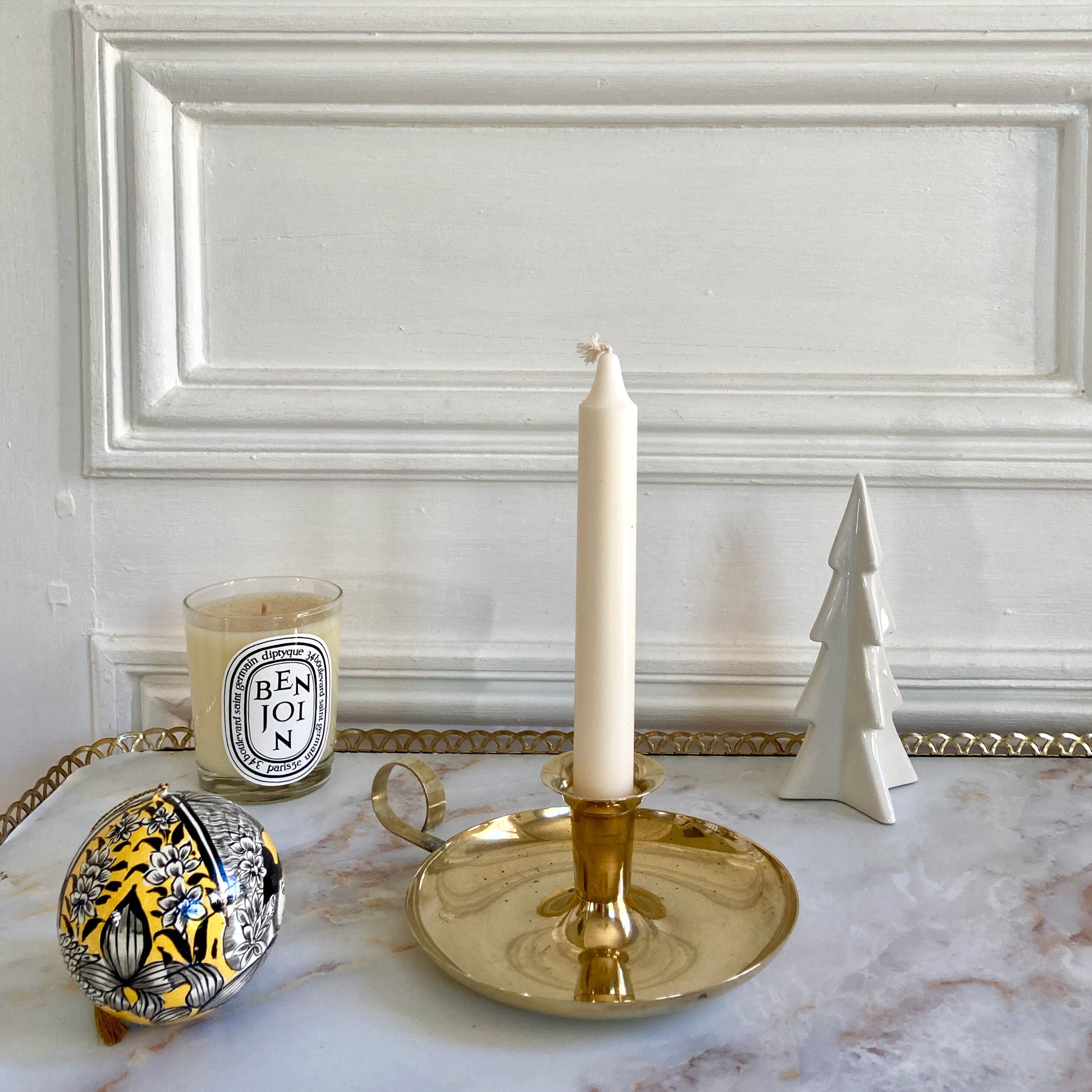 Hand candle holder or brass cellar rat