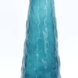 Empoli Italian carafe in blue glass, 1960s