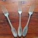 Christofle - Set of 3 Marie Antoinette model table forks in silver-plated metal