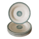 6 old Creil Montereau soup plates