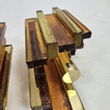 Ensemble de lampes murales en couleur ambre/marron par Svend Aage Holm Sorensen pour Hazel & Teudt.