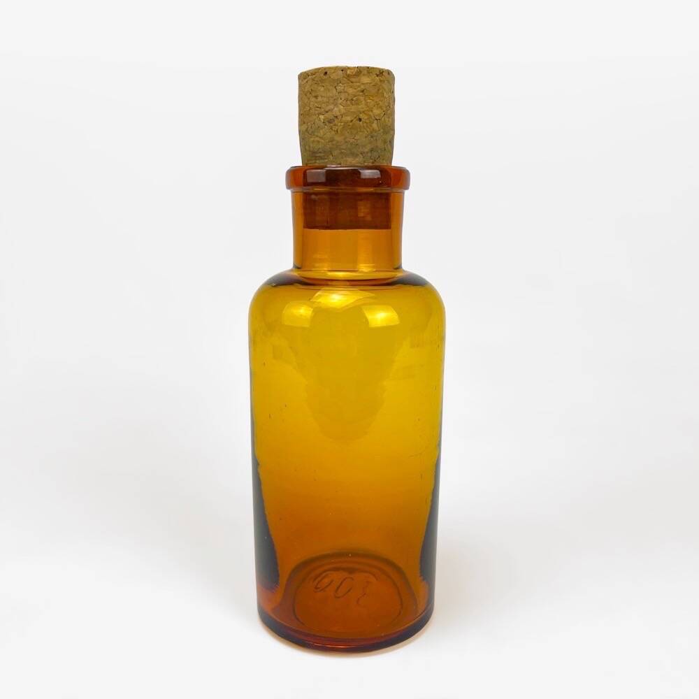 4 Amber Glass Apothecary Jars