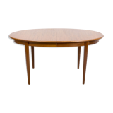 Danish teak oval extending dining table by Gudme Möbelfabriken, 1960s