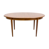 Table à manger danoise ovale en teck à rallonge par Gudme Möbelfabriken, années 1960