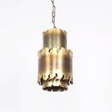 Set of 2 vintage Holm Sorensen brass pendant lamps 6400