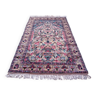 Pakistani wool and silk handmade rug 190x120cm